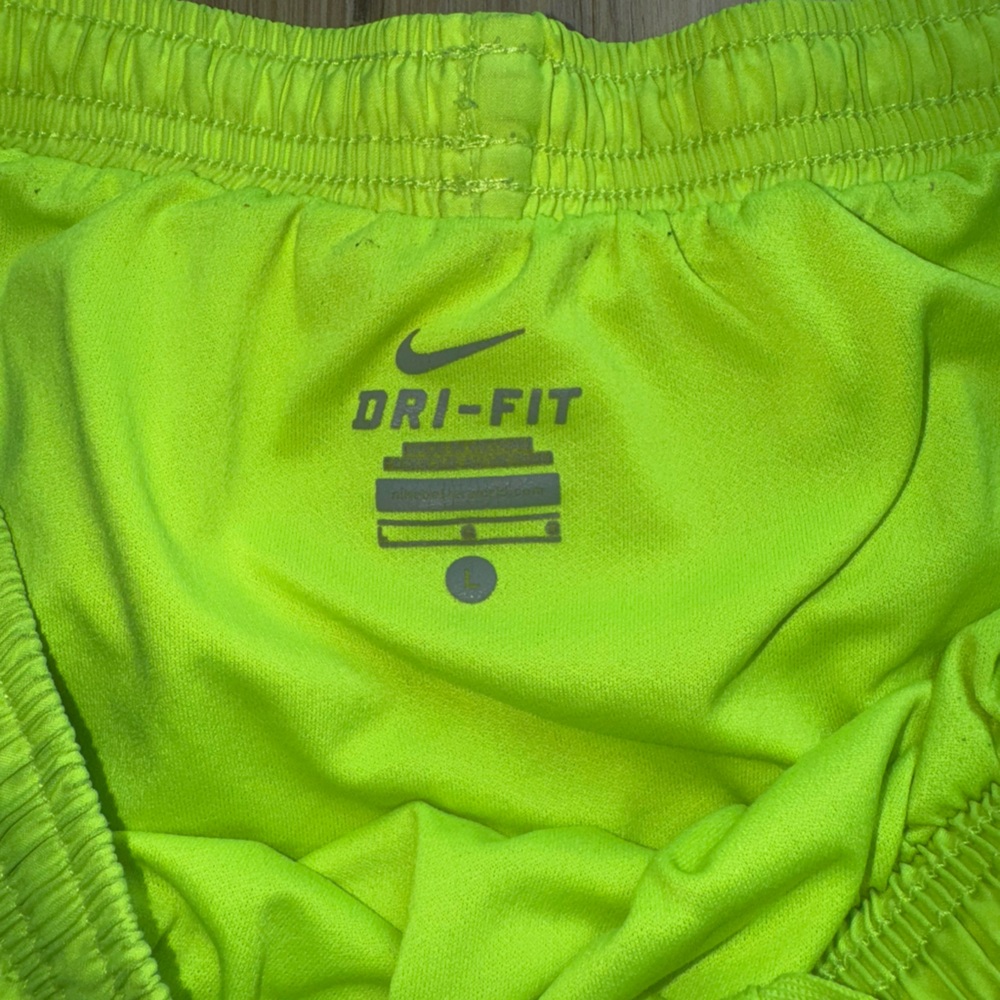 Nike Yellow and Green Athletic Shorts Lightweight Moisture-Wicking - Picture 3 of 3